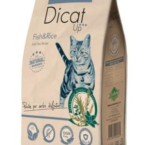 אוכל יבש לחתולים דגים ואורז Dicat Up מבית Dibaq